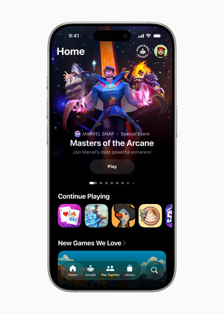 iOS 26 Public Beta: The New Apple Games App